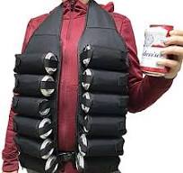 Pacote com 12 coletes para bebidas ao ar livre e bolso interno para  telefone, suporte para cerveja, cinto de refrigerante, suporte para  bebidas, ...
