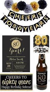 Make it a birthday to remember! Cheers To 80 Years Party Theme Guide Impressive But Easy Party Plan 80th Birthday Party Favors 80th Birthday Party Decorations 80th Birthday Party