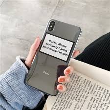 Check spelling or type a new query. Clear Soft Tpu Letters Phone Case Social Media Seriously Harms Your Mental Health Cases For Iphone 6 6s 7 8 Plus X Xr Xs Max Back Cover Iphone Accessories Coque Gifts Wish