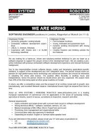 It's your software engineer cv that will showcase your skills and experience, making you attractive to the best employers. Air6 Systems Airborne Robotics We Are Hiring Software Engineer Positions In London Uk Klagenfurt At And Or Munich De Facebook