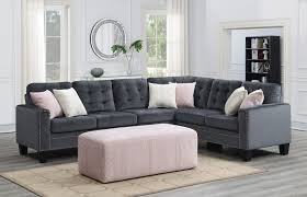 Melanie 2 Pc Sectional U169 Mal Sect Silver No Ott Sectional Sofas Price Busters Furniture Sectional Sofas Living Room Sectional Sofa Sectional