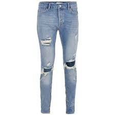 Topman Light Wash Stacker Jeans 64 Liked On Polyvore Featuring Men S Fashion Super Skinny Jeans Men Mens Distressed Skinny Jeans Super Skinny Ripped Jeans