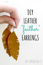 While the article emphasizes one particular shape, you can easily create your own design with the same. Diy Leather Feather Earrings Tutorial Pretty Providence