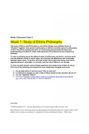 Ethc 445n Week 1 Discussion Topic 2 Study Of Ethics Philosophy September 2018 Philosophy Discussion Topics Ethics