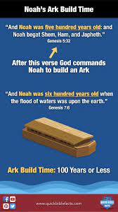 One hundred and twenty years to construct the ship seems extremely excessive, even with the many factors taken into consideration. Pin On Quick Bible Facts