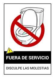 Cartel Bano Fuera De Servicio Cartel Gratis Wc Senal Hosteleria Bano Fueradeservicio Bar Cafe Carteles De Seguridad Carteles De Bano Senales De Bano