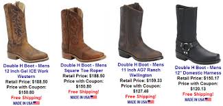 Deals On All Models Of Double H Cowboy Boots