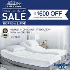 Tempur Pedic Shop Now Save Sleep Is Power Presidents Day Sale Up To 600 Off Shop Now Ta Mattress Sets Adjustable Mattress Home Appliances