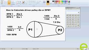 Enter the drive pulley size. How To Calculate Driven Pulley Dia Or Rpm Urdu Hindi Youtube