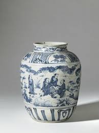Grand Vase En Porcelaine Bleu Blanc Chine Dynastie Ming Xvie Siecle Alain R Truong Vase En Porcelaine Porcelaine Bleue Grands Vases