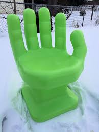 giant neon lime green right hand shaped chair 32 70 s retro eames icarly new ebay neon home decor weird furniture cute room decor