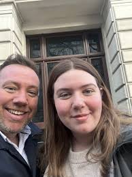 When you catch your daughter Emily Foster in London after starting her  career at Laing O'Rourke it's a proud moment and an embarrassing Dad selfie  is required!