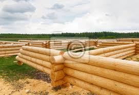 Weitere ideen zu bastelarbeiten, deko, holzstamm deko. Haus Aus Holzstammen Fototapete Fototapeten Innenraume Fachwerk Planke Myloview De