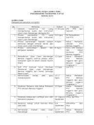 Ujian lisan pt3 is specially written for students preparing for their form 3 english language skills acquisition (elsa) test. Jadual Kerja Ujian Lisan