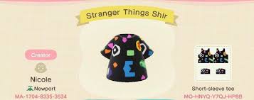 Made A Shirt Inspired By One Of El S Outfits From Stranger Things Animalcrossing