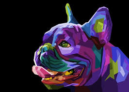 10 px = 0.2645833 cm: Premium Vector French Bulldog On Geometric Pop Art Style