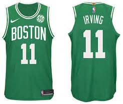 Boston's new jerseys feature red auerbach's signiture. Kyrie Irving Boston Celtics Kelly Green Icon Nba Jersey