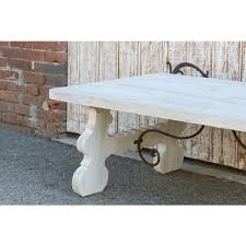 Vintage spanish style gold scrolled coffee table no glass. Bleached White Spanish Tavernera Coffee Table Chairish