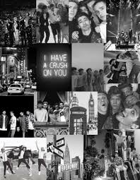 Black And White Harry Styles Collage Black And White 1d Collage En 2020 Decoracion De Unas Decoraciones De Cuartos