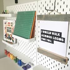 How To Make A Diy Lego Workstation Using Ikea Skadis Lego Room Ikea Pegboard Lego Bedroom