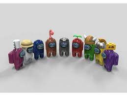 Among Us Crewmember With Custom Hats Personalized Among Us Figures Things To 3d Print 3d Printing 3d Printing Diy