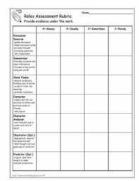 Literature Circle Role Rubric Worksheets Teaching Literature Literature Circles Literature Circle Roles