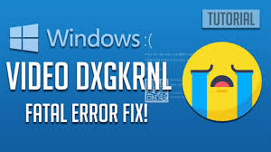 Fix Video Dxgkrnl Fatal Error Blue Screen In Windows 10 2021