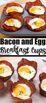Turkey Bacon And Egg Breakfast Cups Recipe Bacon Eggs Breakfast Breakfast Recipes Easy Bacon Recipes Breakfast