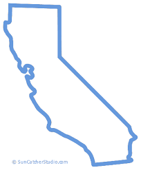 California Map Outline Printable State Shape Stencil Pattern California Map California State Outline Map Outline