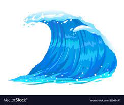 Ocean Wave Isolated Royalty Free Vector Image Vectorstock Wave Illustration Ocean Art Ocean Waves