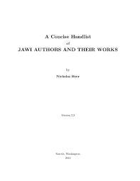 Merupakan senjata khas dayak ngaju. Pdf A Concise Handlist Of Jawi Authors And Their Works Nicholas Heer Academia Edu