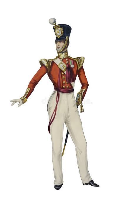Historic Indian Army Officer Uniform. Soldier Digital Illustration Stock Illustration - Illustration of britsh, british: 188843795