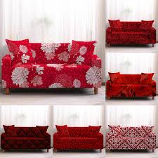 One piece twill sofa slipcover with ties at the front and back to keep the cover in place heavy material for daily use fits sofa from 78 to 96 wide, measured from outside arm to the other outside arm Christmas Floral Red Stretch Sofa Cover Living Room All Inclusive Anti Dirty Slipcover Furniture Protector Elastic Couch Cover Sofa Cover Aliexpress