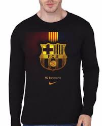 This amazing framed shirt celebrates messi's record breaking career and is stunning. Fc Barcelona Black Full Sleeve T Shirt Swag Shirts