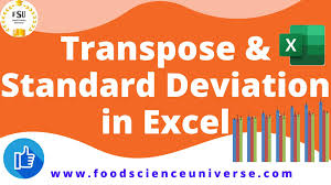 Transpose Option In Excel How To Calculate Add Standard Deviation In Excel Graph In 2020 Standard Deviation Standard Deviation Graph Excel