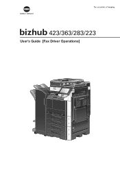 Weitere informationen zum ineo 283. Konica Minolta Bizhub 223 Manual