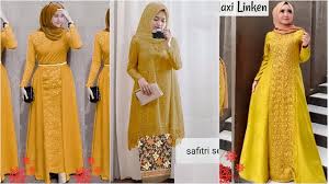 Kesan elegan dan modern memang selalu melekat pada. Baju Gamis Pesta Kombinasi Brokat Model Kebaya Brokat Atasan Bawahan Batik Try On Youtube