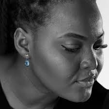 Aboriginal Dandle Drop Örhängen Steven Brush Blå