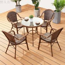 These sets are really nice! Supply Rattan Chair Tea Table Outdoor Leisure Chair Courtyard Outdoor Balcony Tray Table Chair Set Of Three Coffee Tables