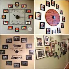 I diy this wall clock with ikea bamboo skewers and clock movement. Diy Family Photo Wall Clock