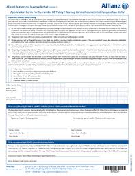 According to the life insurance association of malaysia (liam), only 54% of malaysians have life insurance protection, while approximately half of the malaysian population is not allianz life insurance. Allianz Surrender Form Fill Online Printable Fillable Blank Pdffiller