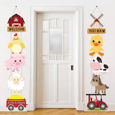 Making them at home with your kids is easy, fun, and a great way to spend the day preparing for your party. Buy Farm Animal Themed Party Decorations Farm Animal Cutouts Banner Farm Animals Theme Party Door Signs For Baby Shower Family Reunion Theme Party Supplies Online In Indonesia B07vsfdh44