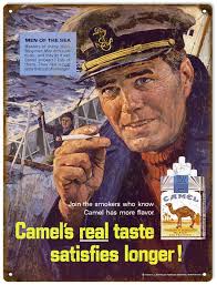 Camel's Real Taste Cigarette Tobacco Sign 9x12