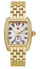 Mww02a000064 Michele Urban Mini Diamond Gold Tone Case And Bracelet Ladies Watches