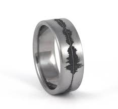 Custom Titanium Soundwave Ring Geek Wedding Band For Him Etsy Mens Wedding Bands Unique Mens Wedding Rings Titanium Wedding Rings