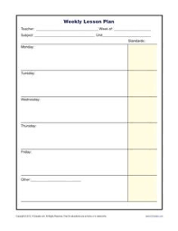 blank preschool weekly lesson plan template | ... my printable ...