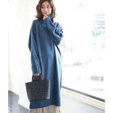 バックスリットハイネックニットワンピース ロペピクニック rope picnic ファッション通販 マルイウェブチャネル to604 106 31 01 ファッション ドレス ワンピース ドレス
