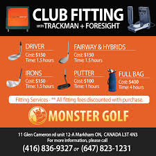 As i shared the details of my program. Club Fitting Monster Golf Shop