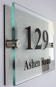 S S Fixings For Glass Panel Signage Glass Signage House Numbers Office Signs