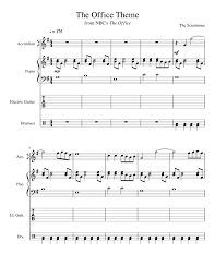 Maybe you would like to learn more about one of these? The Office Theme Sheet Music For Piano Drum Group Guitar Accordion Mixed Quartet Musescore Com